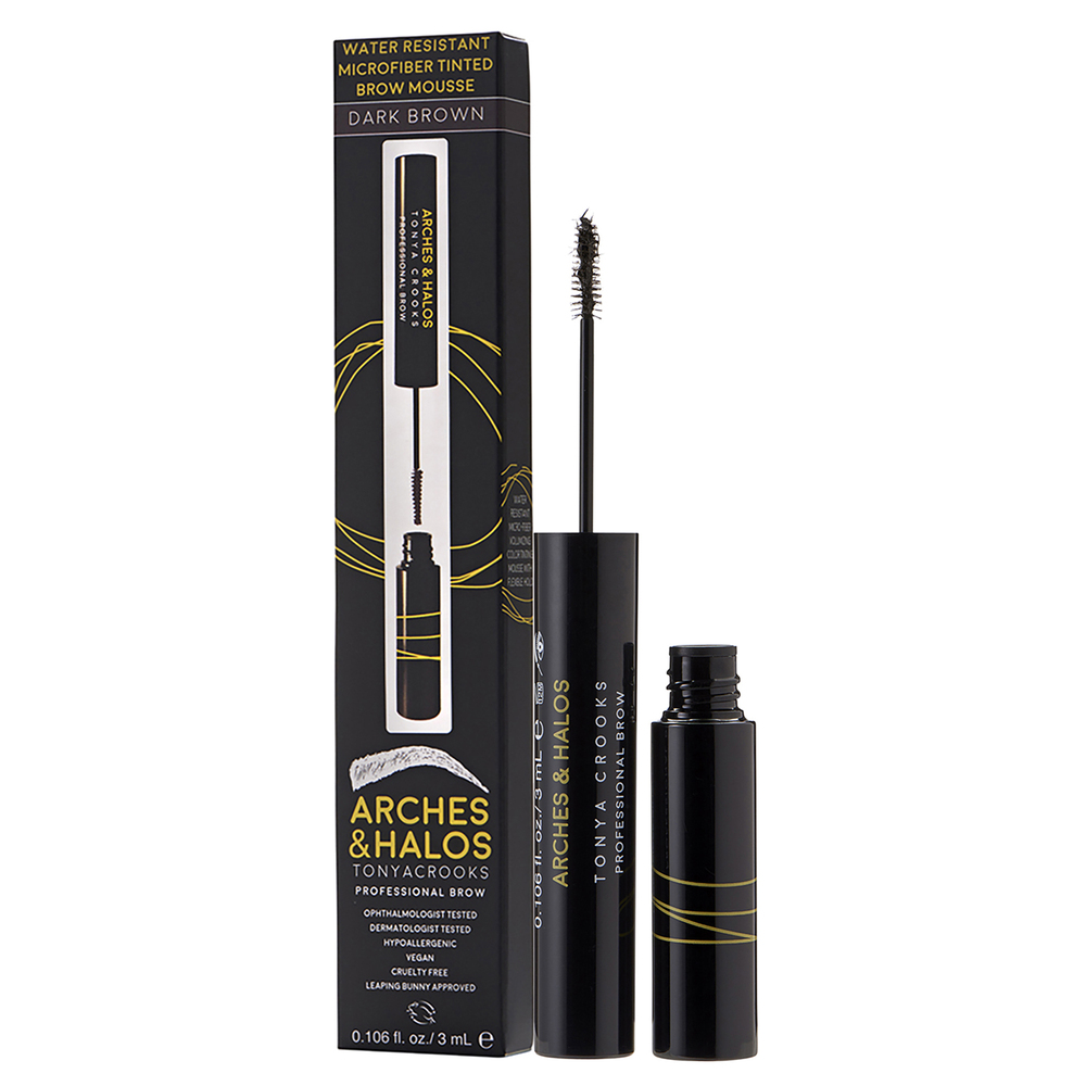 Microfiber Tinted Brow Mousse - Dark Brown by Arches and Halos 0.106 oz